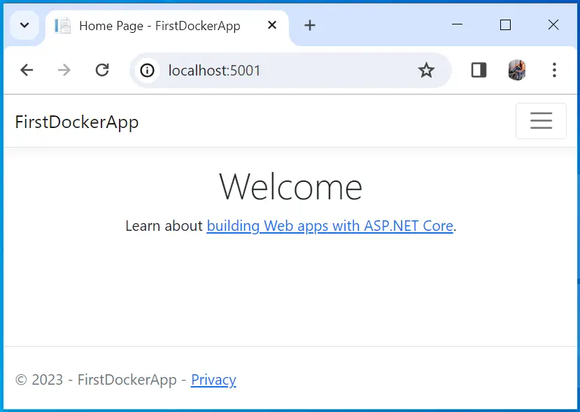 Docker App in Browser