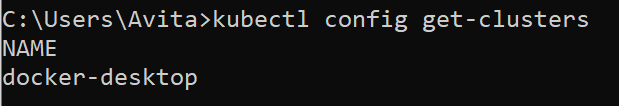 kubectl config get clusters
