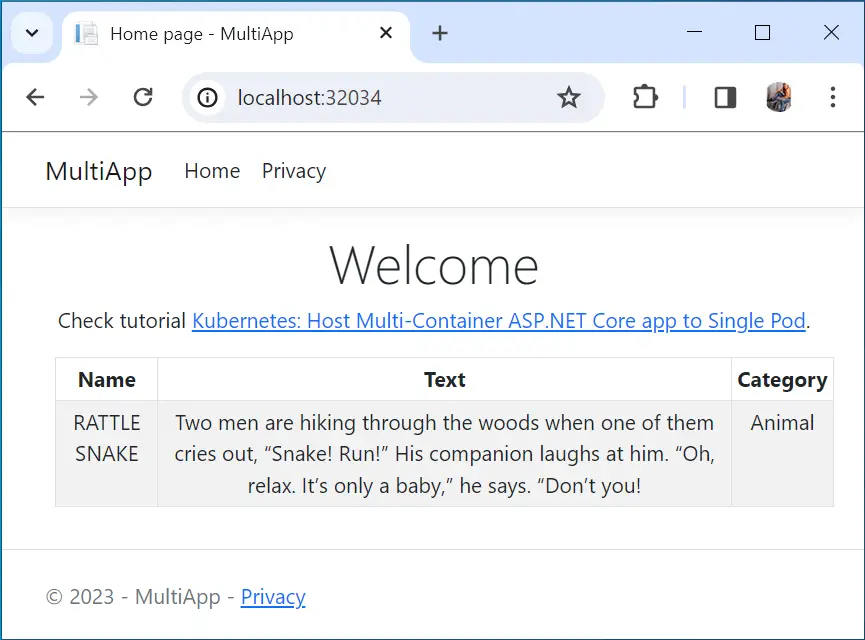 multi pods kubernetes asp.net core