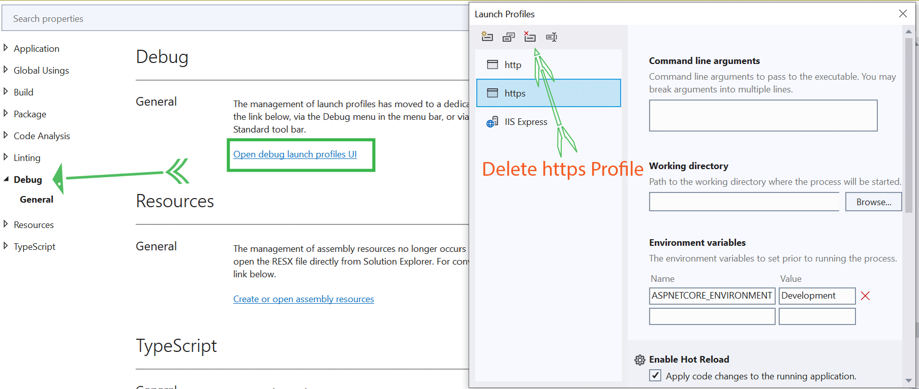 Delete HTTPS profile