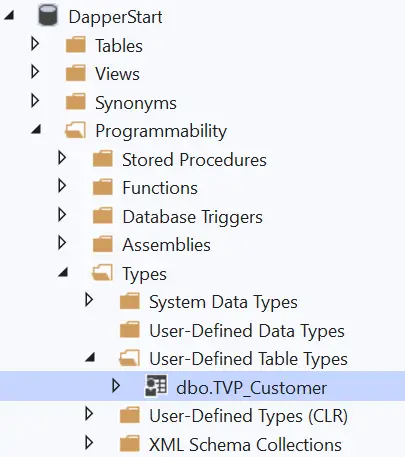 SQL Table Value Parameter