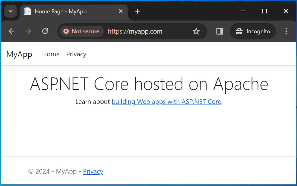 .NET SSL Apache