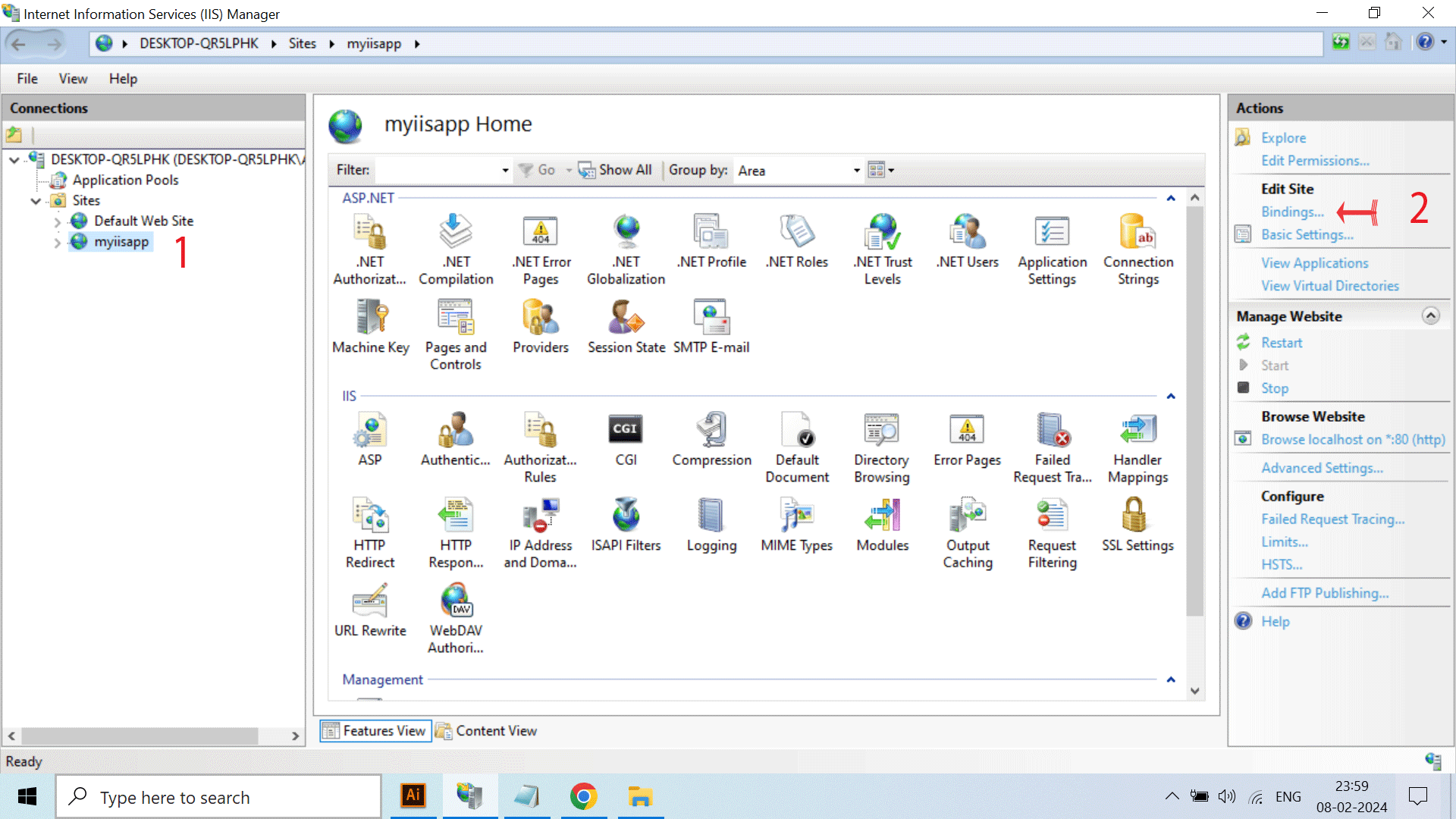 IIS Site Bindings