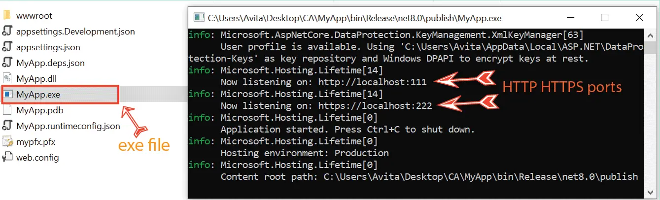 Kestrel http https ports