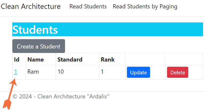 Read Student By ID