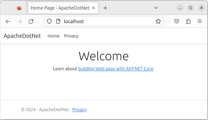Apache running .NET app
