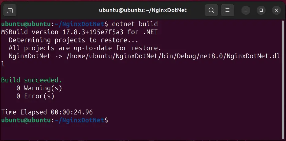 dotnet build cli command