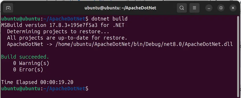dotnet build command