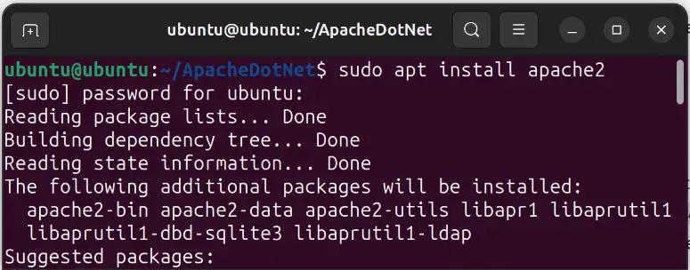 install apache ubuntu