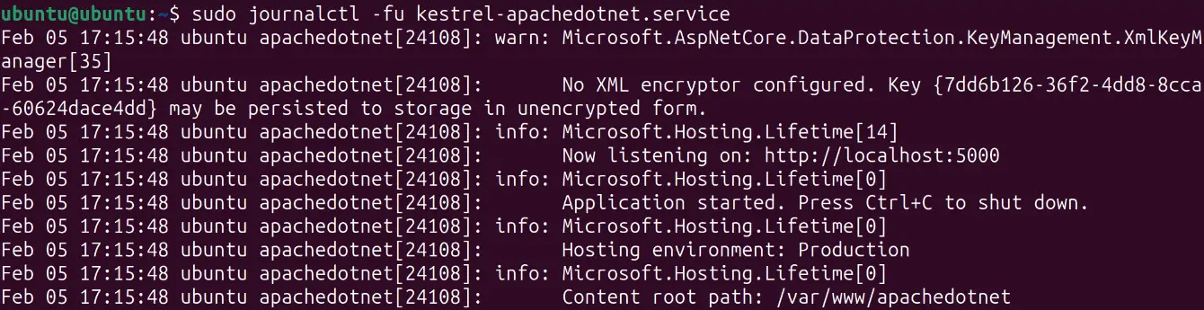 journalctl command