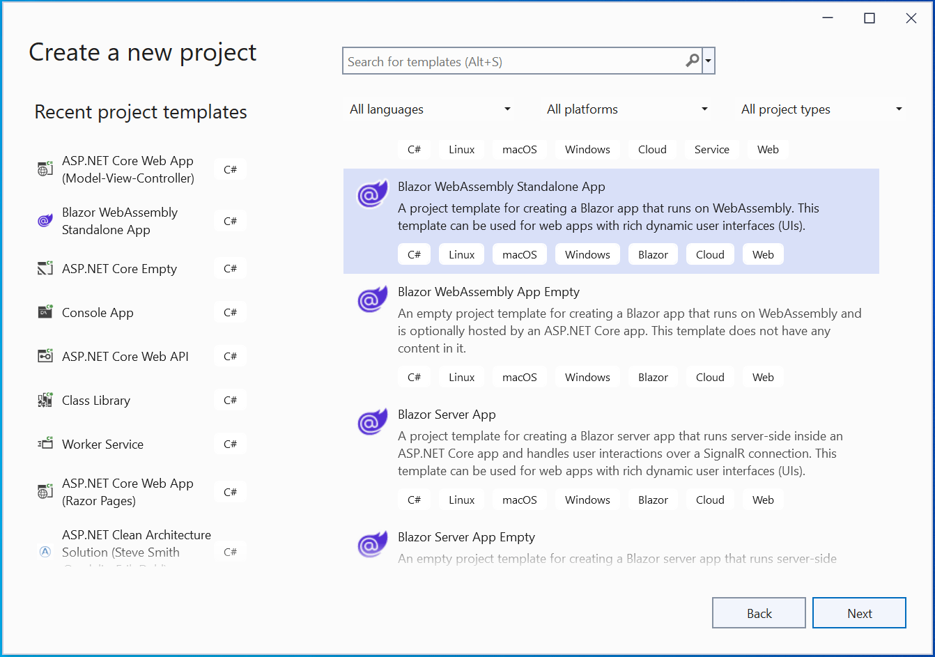 Blazor WebAssembly Standalone App