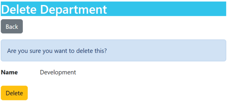 Concurrency Delete feature