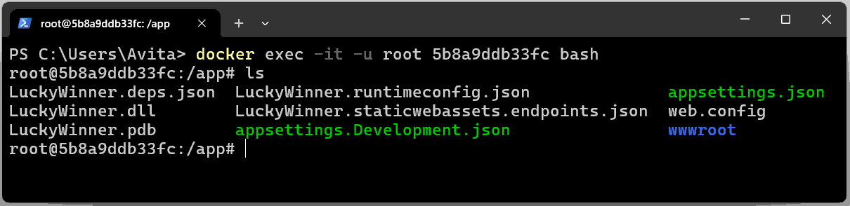 Data lost in Container