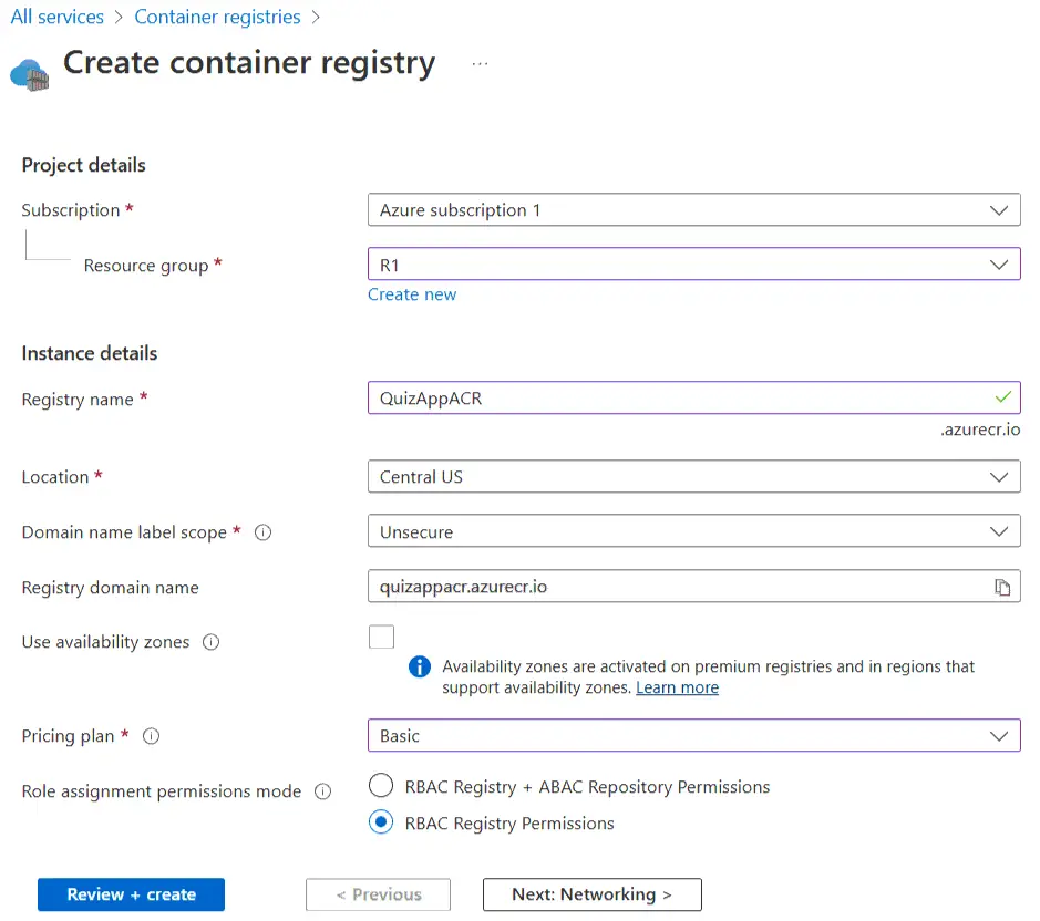 Azure Container Registry