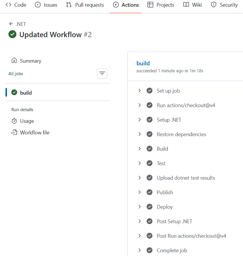 GitHub Workflow Build