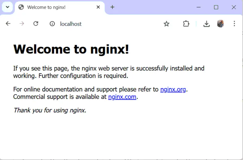 Nginx Default Page
