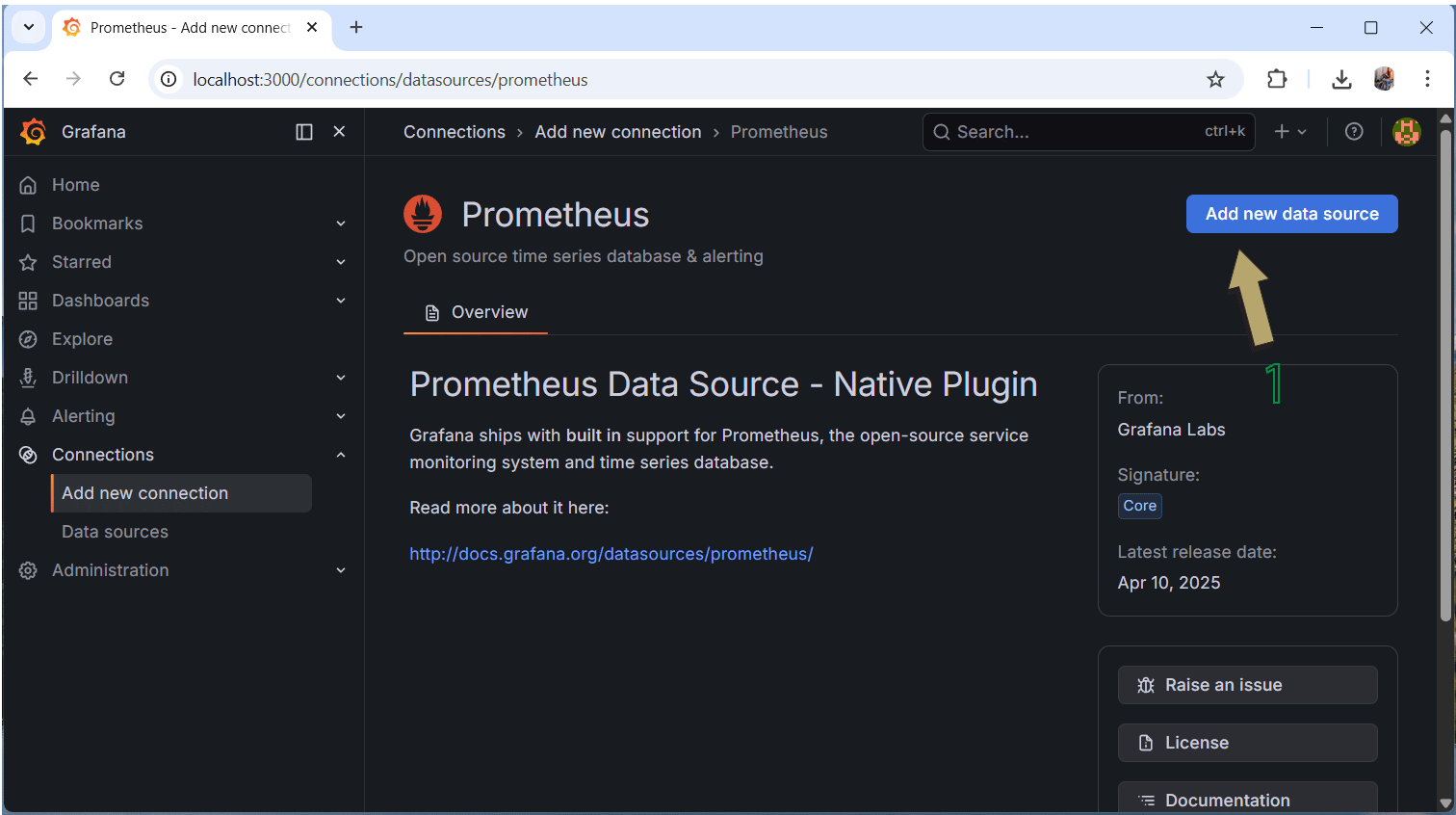 Grafana add Prometheus