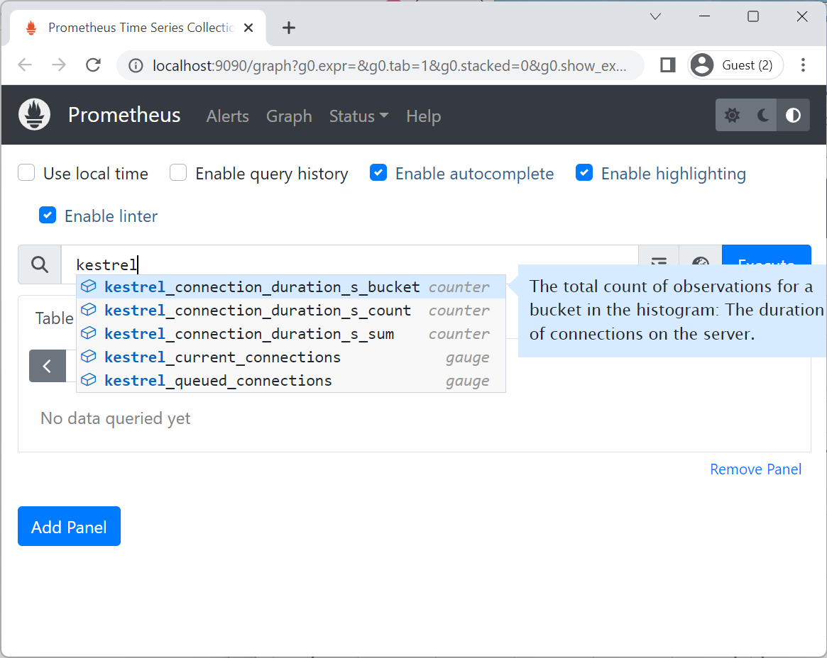 Prometheus Kestrel Metrics