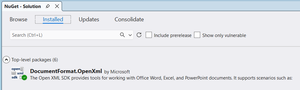 DocumentFormat.OpenXml DocumentFormat.OpenXml
