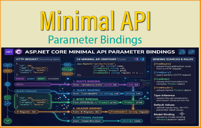 ASP.NET Core Minimal API Parameter Binding – full guide with codes