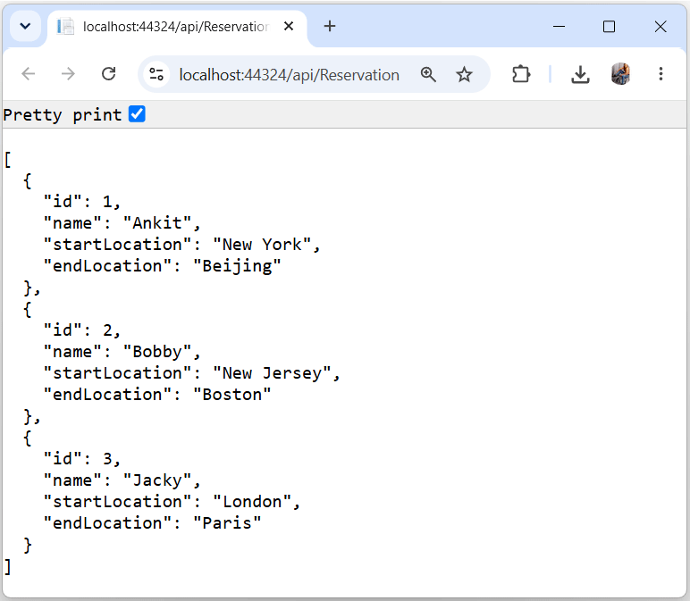 Web API URL web api url