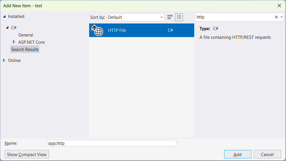 Create http File