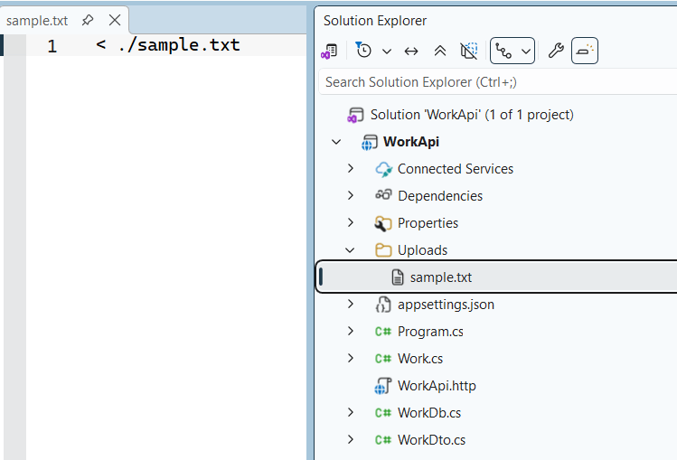File Upload http file Visual Studio