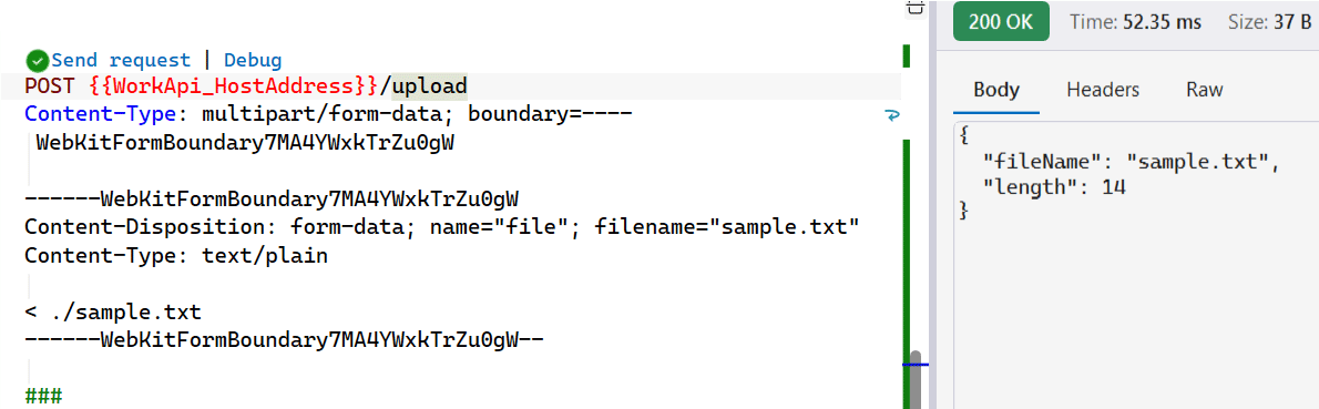File Upload Request Endpoints Explorer