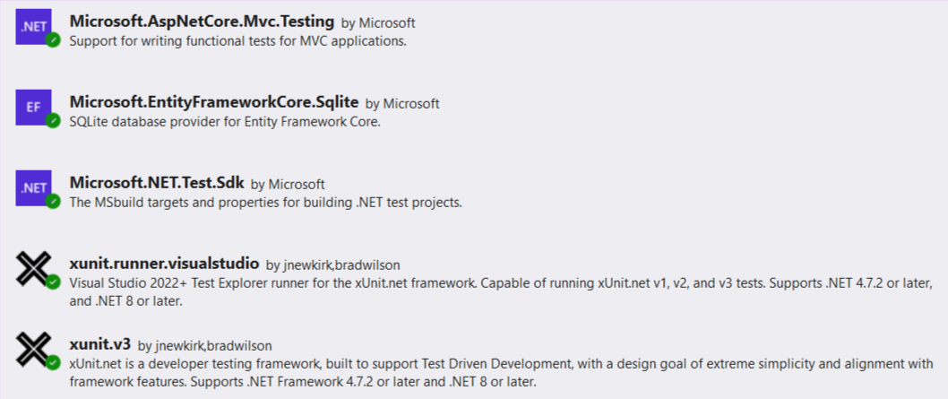 Integration Test Packages Integration Test Packages