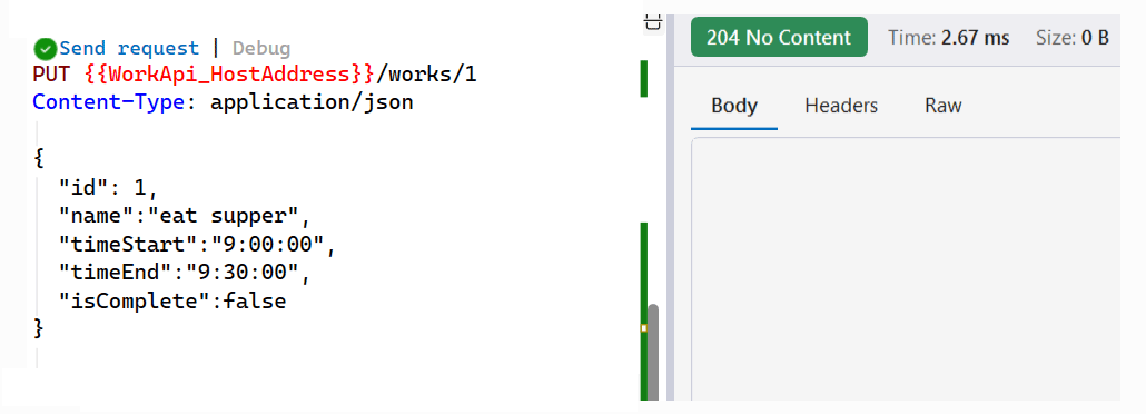 Put Request Endpoints Explorer