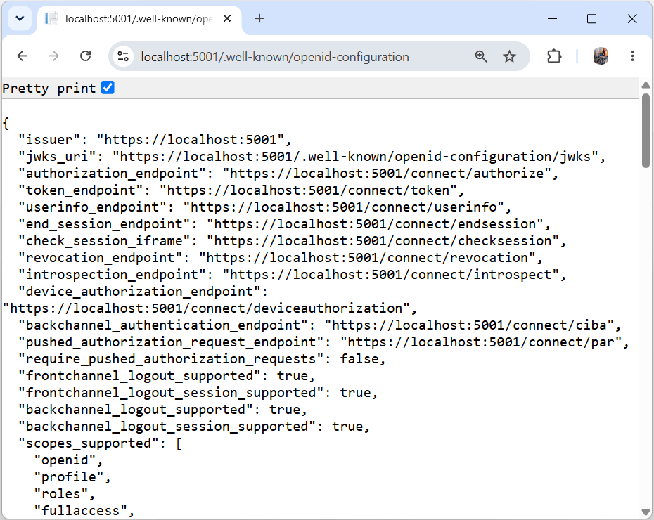 Duende IdentityServer Discovery Endpoint