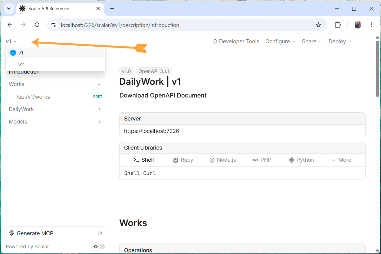 Scalar API Versioning Scalar API Versioning