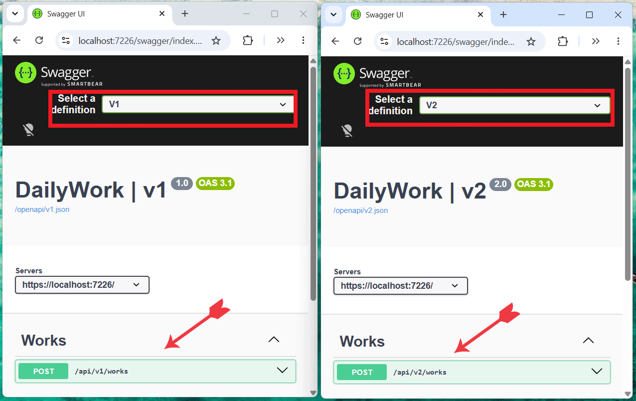 Swagger ASP Versioning Swagger ASP Versioning