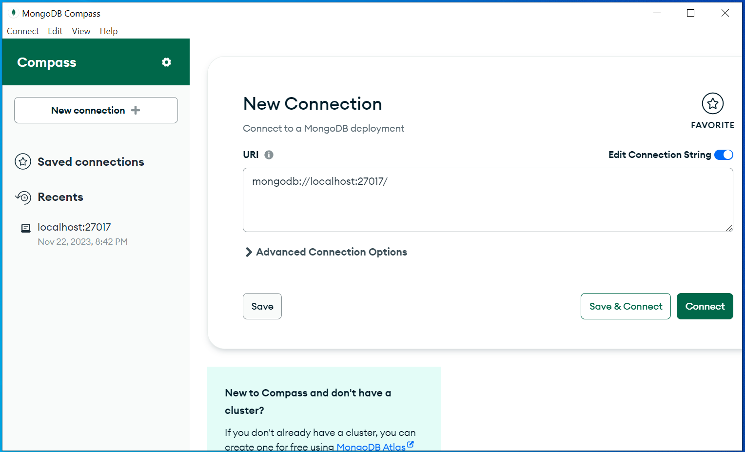 MongoDB Compass MongoDB Compass