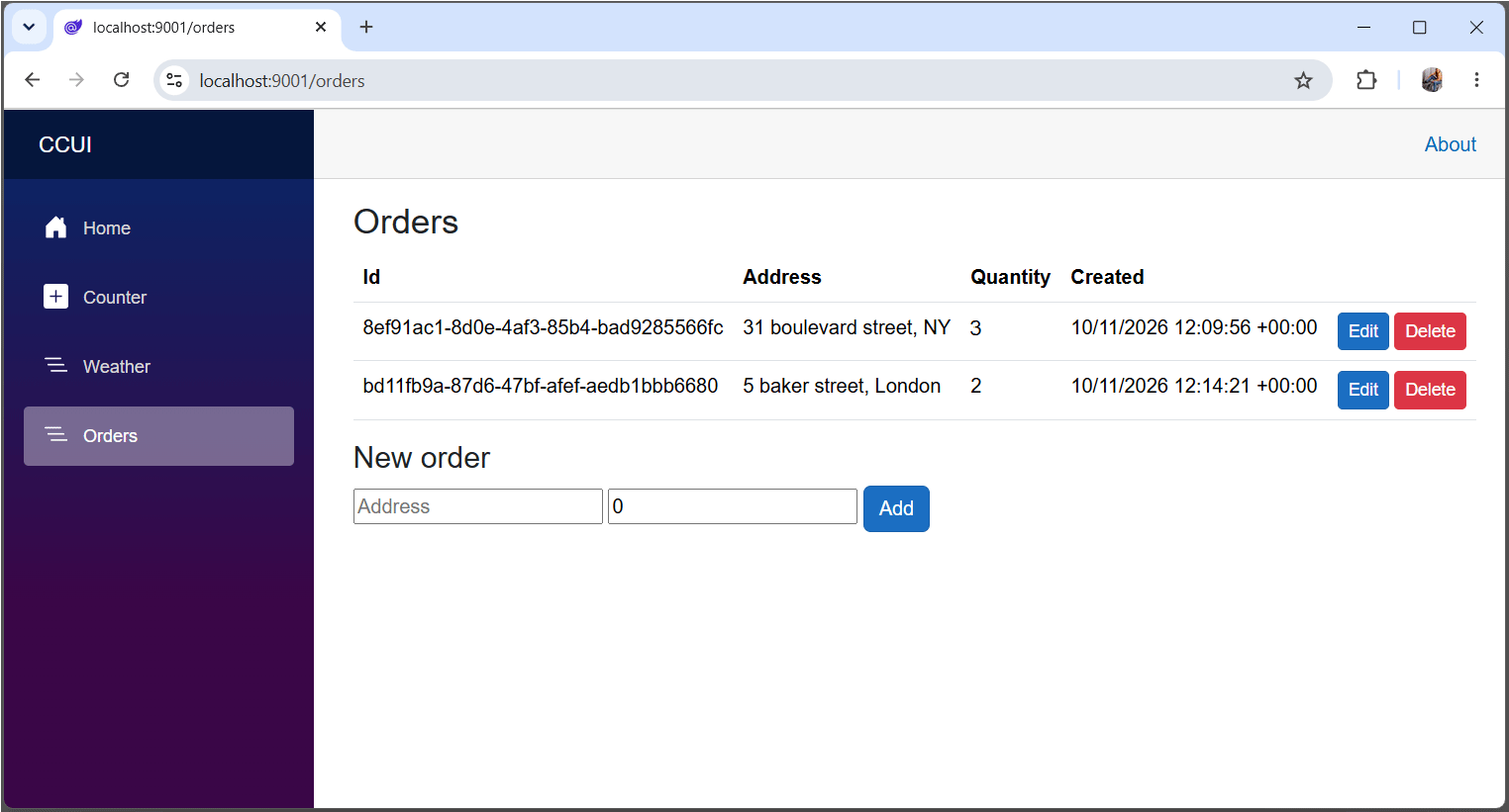 Read Orders CCUI Read Orders CCUI